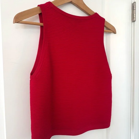 Babaton Red Ribbed Tank Top - Picture 4 of 6